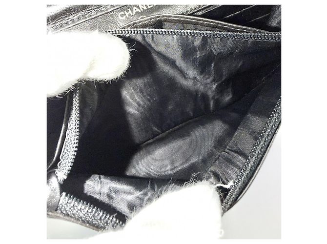 Portafoglio a catena/spalla Chanel Nero Bianco - vista 6