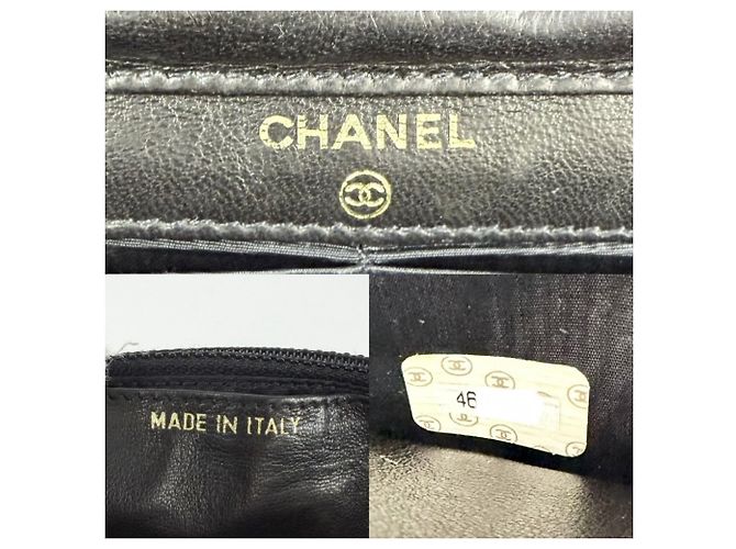 Portafoglio a catena/spalla Chanel Nero Bianco - vista 7