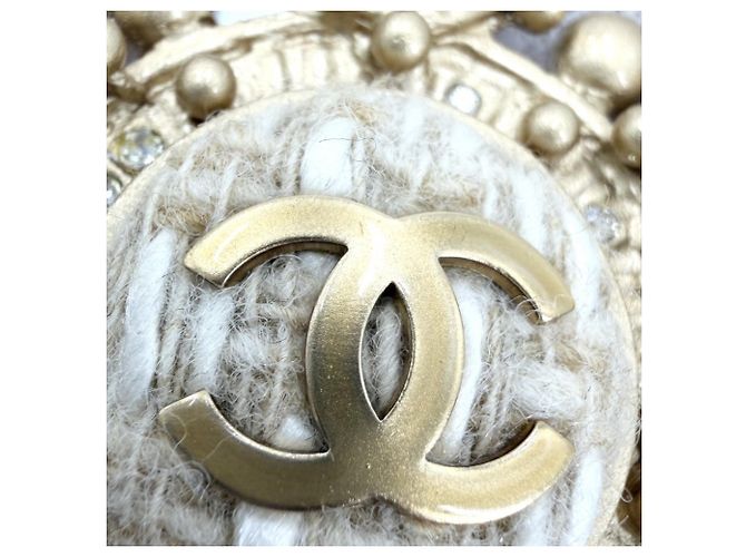 Spilla Chanel Coco Mark Bianca e Gialla Bianco Giallo - vista 7