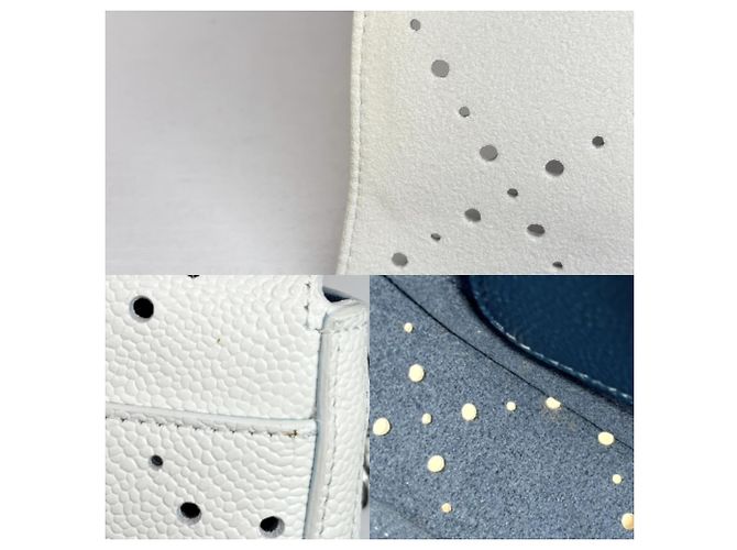 Borsa a tracolla traforata da donna Chanel Marrone Bianco - vista 7