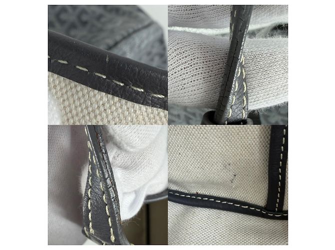 Borsa Tote Goyard Saint Louis GM Marrone Bianco - vista 6