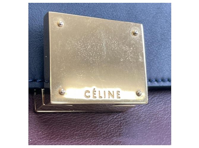Céline Bolsa de mão Celine em couro cor vinho Bordeaux - vista 17