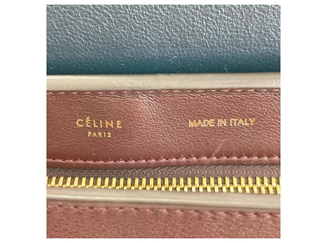 Céline Bolsa de mão Celine em couro cor vinho Bordeaux - vista 5
