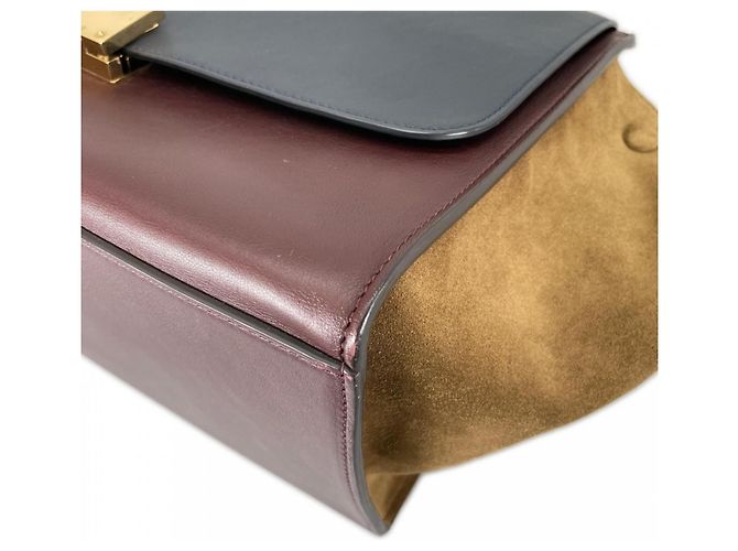 Céline Bolsa de mão Celine em couro cor vinho Bordeaux - vista 7
