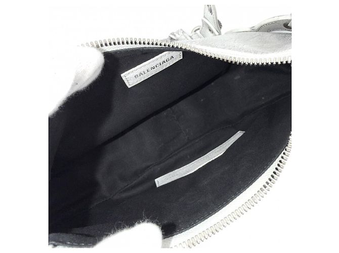 Borsa a tracolla Balenciaga Le Cagole XS Marrone Bianco - vista 4