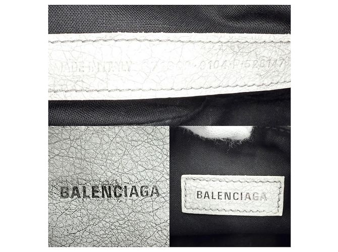 Borsa a tracolla Balenciaga Le Cagole XS Marrone Bianco - vista 5