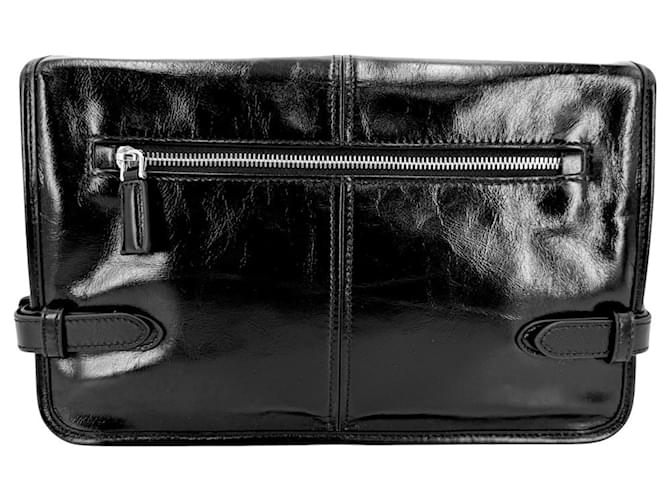 Borsa a tracolla Prada Triangle Logo Nero Bianco - vista 2