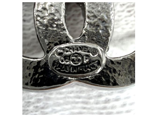 Colar Chanel de strass prateado Prata Branco - vista 4