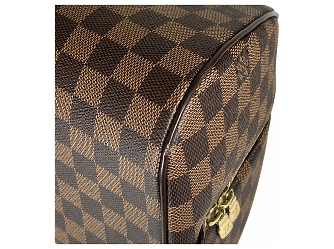 Borsa a mano Louis Vuitton Ribera MM da donna Marrone Bianco - vista 11
