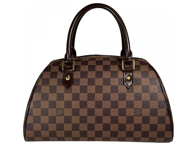 Borsa a mano Louis Vuitton Ribera MM da donna Marrone Bianco - vista 2