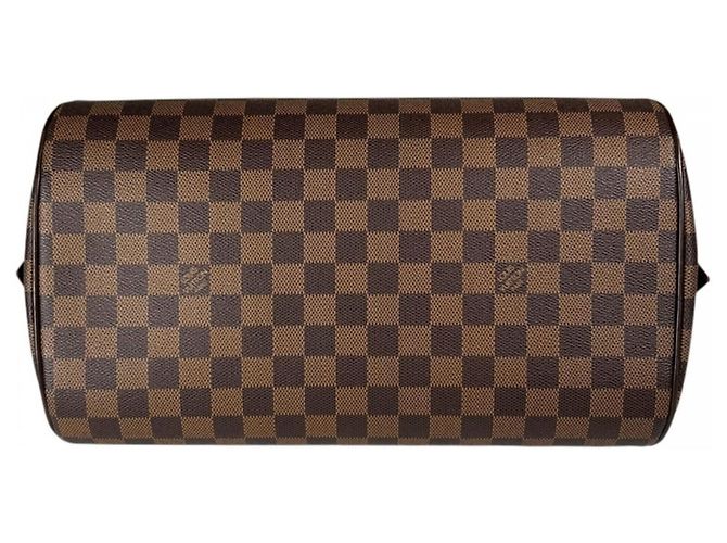 Borsa a mano Louis Vuitton Ribera MM da donna Marrone Bianco - vista 3