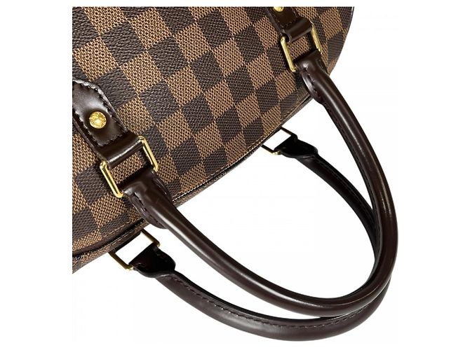 Borsa a mano Louis Vuitton Ribera MM da donna Marrone Bianco - vista 8