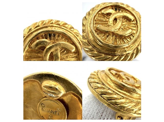 Orecchini Chanel stile vintage dorati D'oro - vista 4