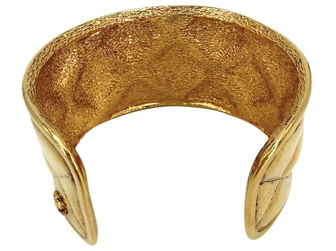 Bracciale Rigido Chanel Vintage Oro D'oro - vista 2