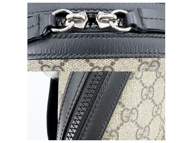 Gucci GG Supreme Small Rucksack Braun Schwarz Beige - Ansicht 6