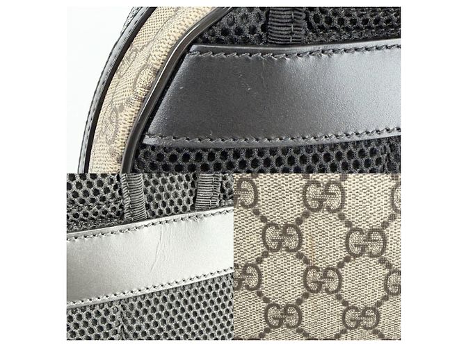 Gucci GG Supreme Small Rucksack Braun Schwarz Beige - Ansicht 7