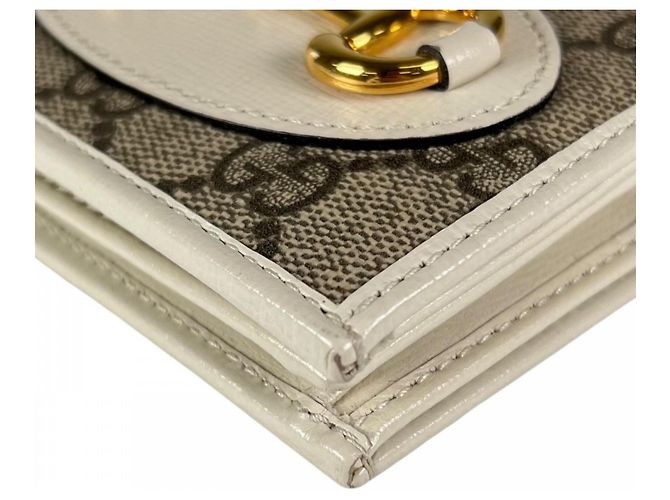 Cartera bi-fold Gucci de lona GG marrón Castaño - vista 10