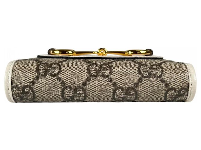 Cartera bi-fold Gucci de lona GG marrón Castaño - vista 4