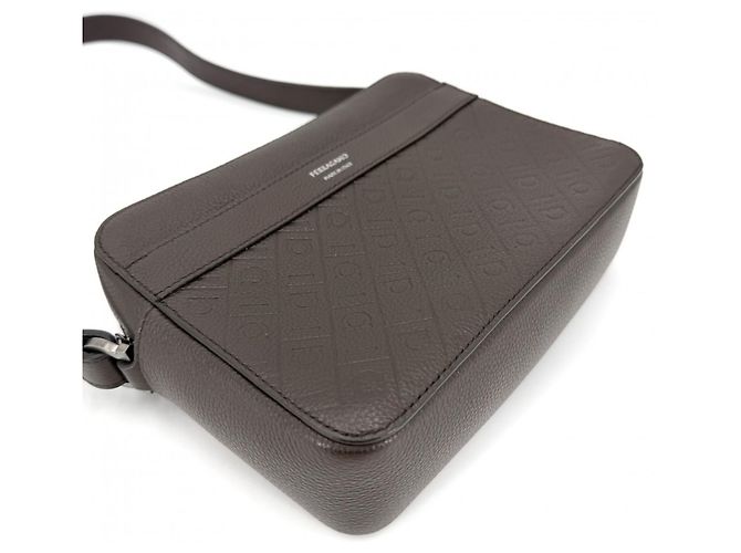 Borsa in pelle marrone monogram per uomo Salvatore Ferragamo - vista 3