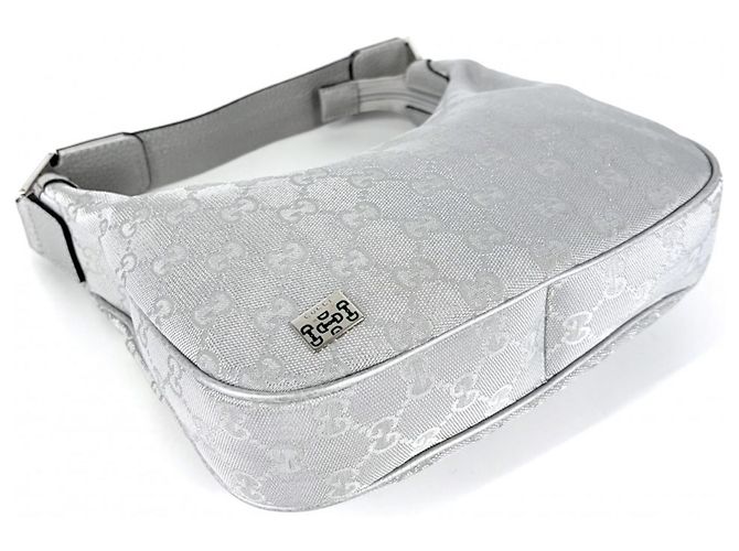 Borsa hobo Gucci Small Web Pop Argento - vista 3