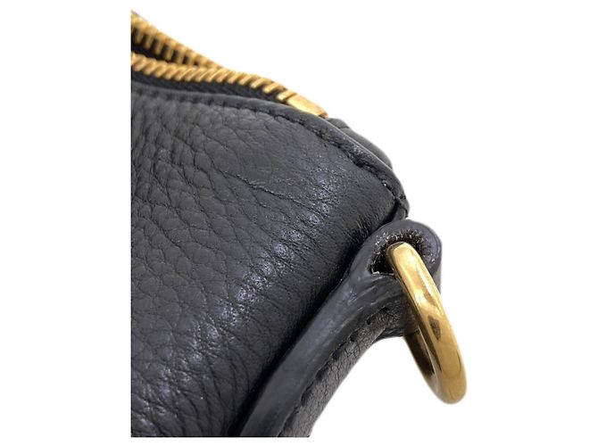 Borsa a mano 2-Way Prada 1BA111 con logo Triangle Nero - vista 12