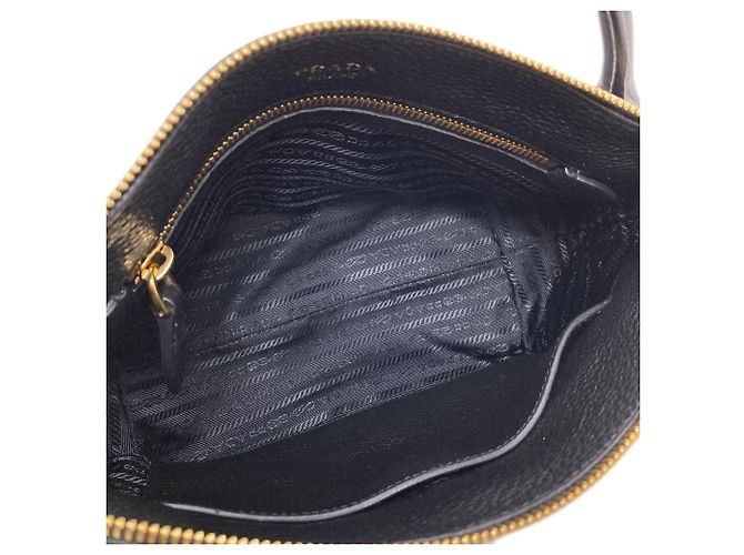 Borsa a mano 2-Way Prada 1BA111 con logo Triangle Nero - vista 5