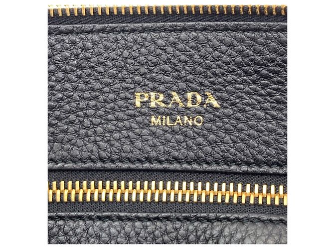 Borsa a mano 2-Way Prada 1BA111 con logo Triangle Nero - vista 6