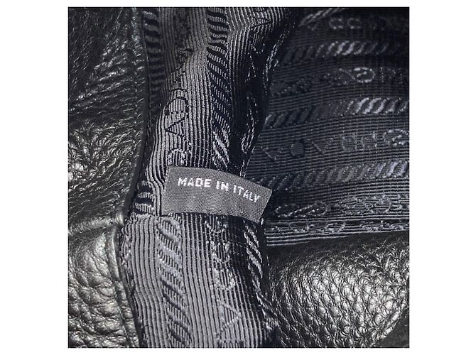 Borsa a mano 2-Way Prada 1BA111 con logo Triangle Nero - vista 7