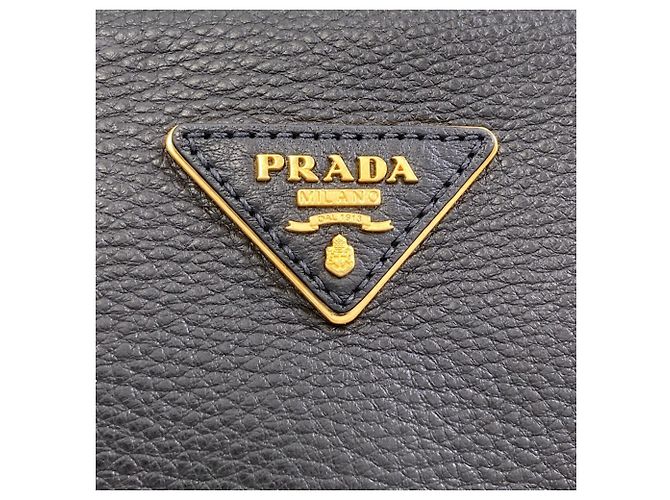 Borsa a mano 2-Way Prada 1BA111 con logo Triangle Nero - vista 8