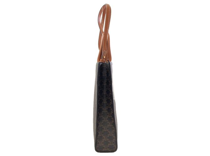 Céline Borsa Tote Vertical Cabas Triomphe 2-Way Celine Marrone - vista 3