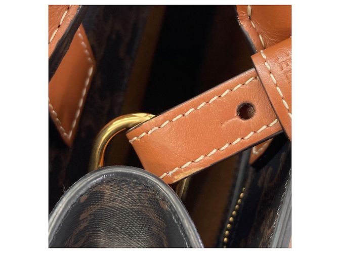 Céline Borsa Tote Vertical Cabas Triomphe 2-Way Celine Marrone - vista 7