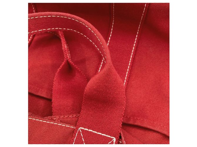 Hermès Borsa Tote Hermes Deauville Rosso - vista 11