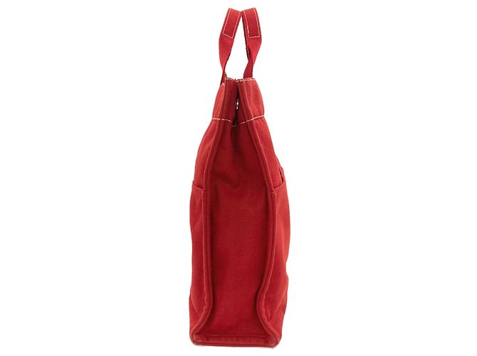 Hermès Borsa Tote Hermes Deauville Rosso - vista 3