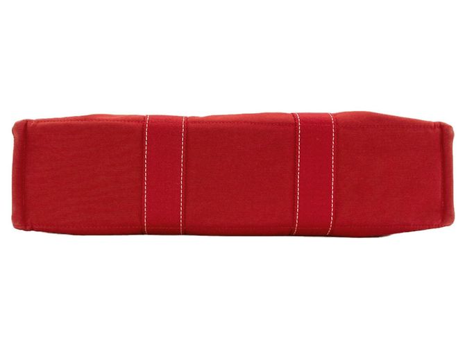 Hermès Borsa Tote Hermes Deauville Rosso - vista 4