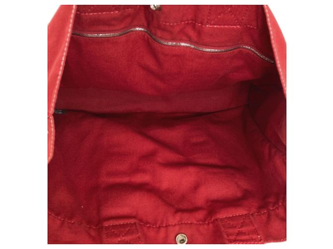 Hermès Borsa Tote Hermes Deauville Rosso - vista 5