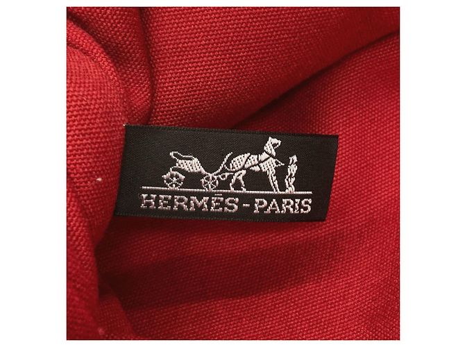 Hermès Borsa Tote Hermes Deauville Rosso - vista 6