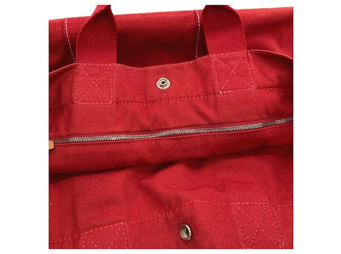 Hermès Borsa Tote Hermes Deauville Rosso - vista 7
