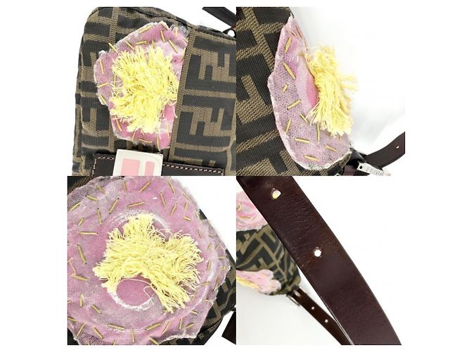 Fendi Mamma Bucket Handtasche Braun Pink - Ansicht 7