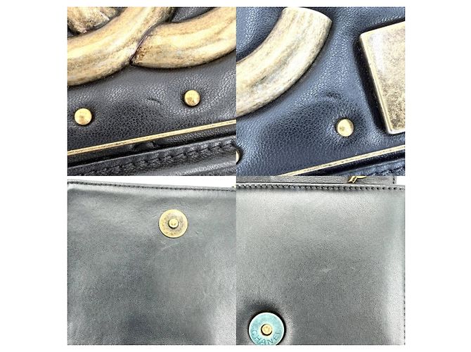 Borsa a tracolla Chanel Matelassé Boy Brick con catena Nero - vista 6