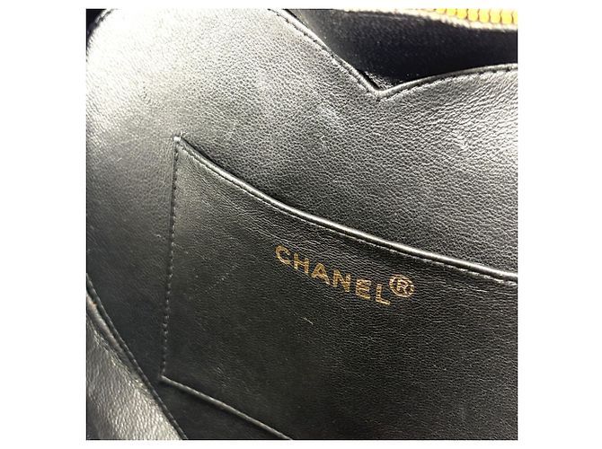 Borsa Vanity Chanel Matelassé a forma di cuore Nero - vista 12