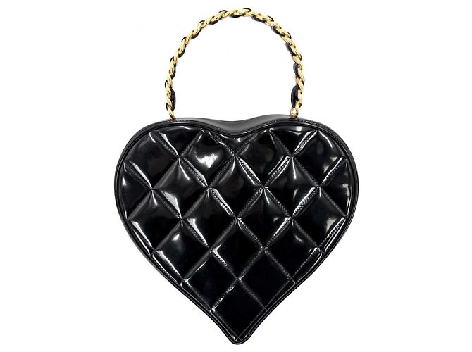 Borsa Vanity Chanel Matelassé a forma di cuore Nero - vista 2