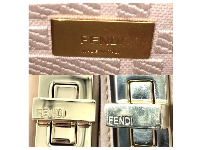 Borsa Mini Peekaboo da donna Fendi Marrone - vista 5