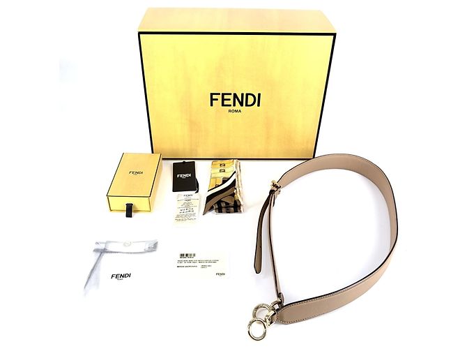 Borsa Mini Peekaboo da donna Fendi Marrone - vista 8