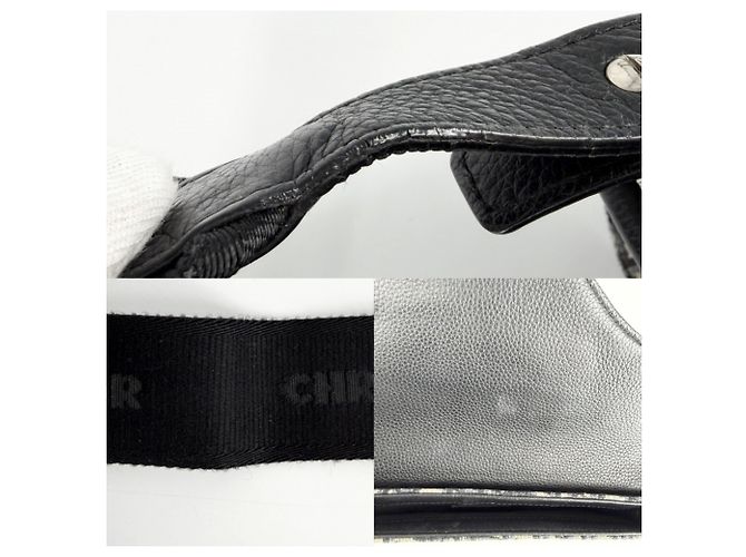 Borsa Saddle Trotter da Uomo Christian Dior Nero Bianco Beige - vista 10