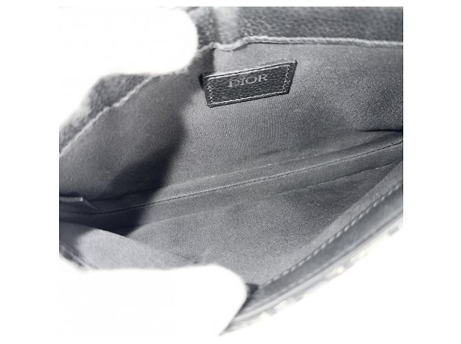 Borsa Saddle Trotter da Uomo Christian Dior Nero Bianco Beige - vista 4