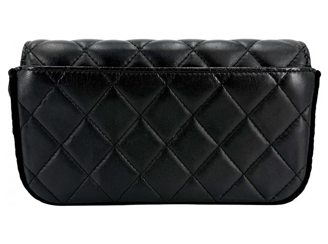 Borsa a tracolla Chanel in pelle nera Nero - vista 2