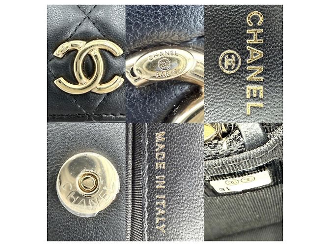 Borsa a tracolla Chanel in pelle nera Nero - vista 5