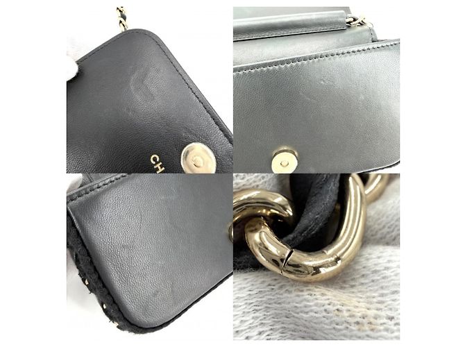 Borsa a tracolla Chanel in pelle nera Nero - vista 6
