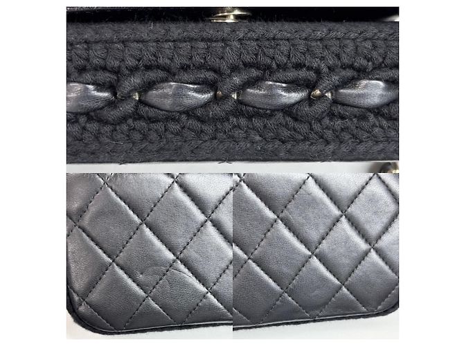 Borsa a tracolla Chanel in pelle nera Nero - vista 7