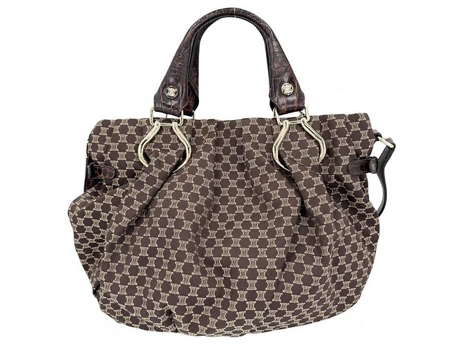 Céline Borsa Celine Macadam da donna Marrone - vista 2